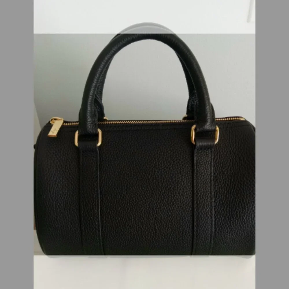 DUYP Melodie Cecile Black Grained leather - Mini Boston bag - Picture 9 of 13